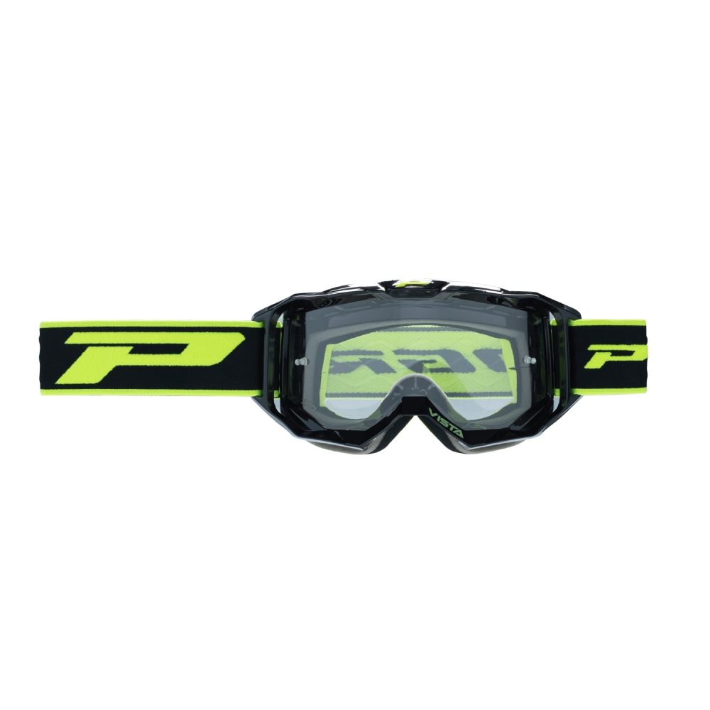 Goggles Pro Grip Vista - Black Neon yellow clear lens