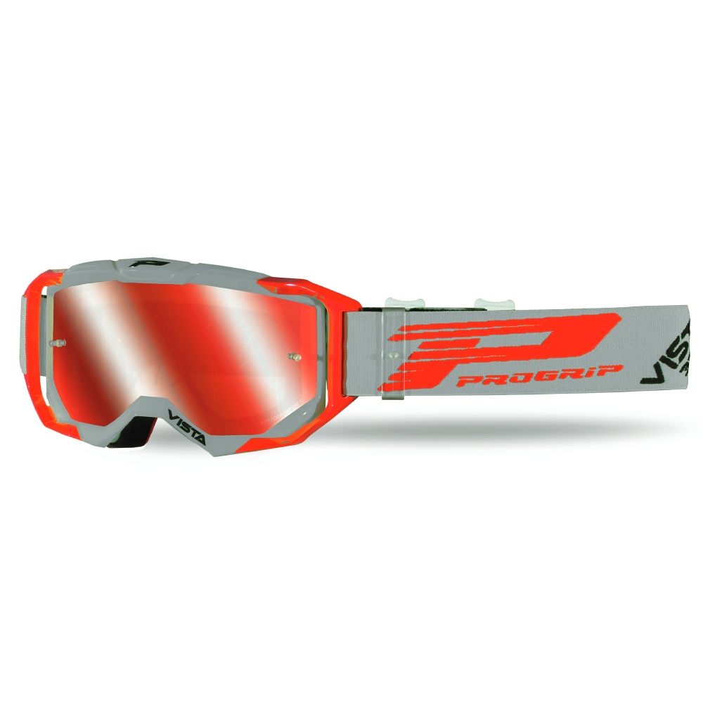 Goggles Pro Grip Vista - Grey Red mirrored lens red