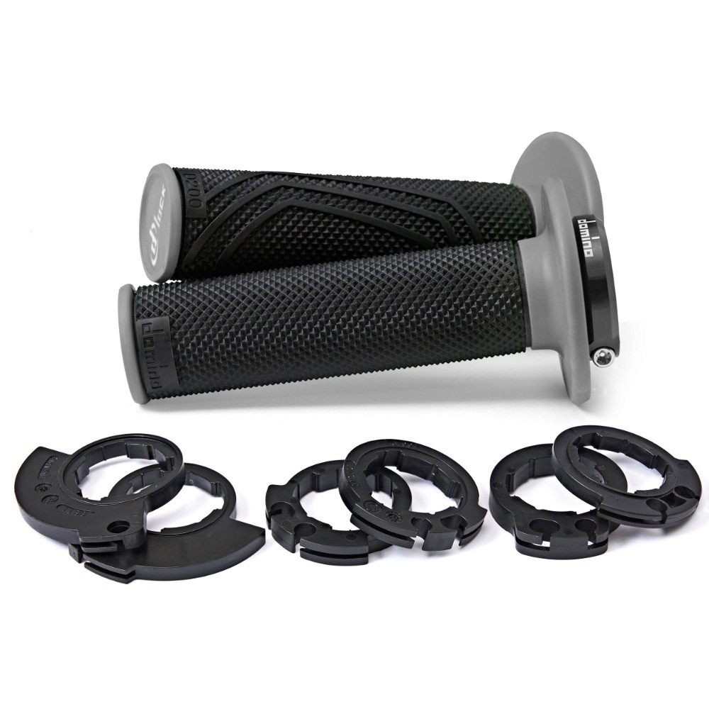 Pair of Grips Lock-On Domino D200 - black grey D2004052H8