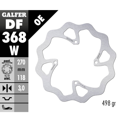 Brake disc Galfer Wave Suzuki RMZ 450 (18-25) front DF368W