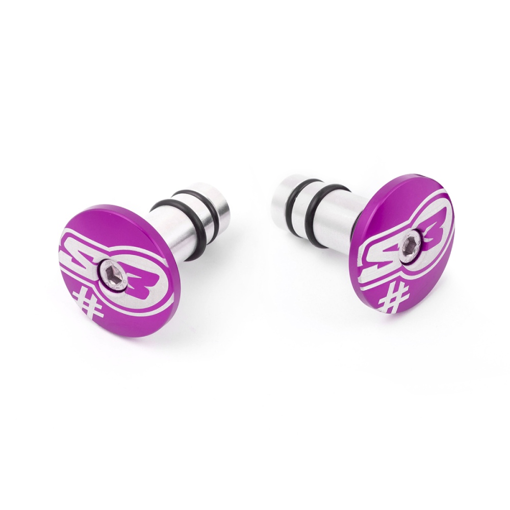 Pair of handlebar end caps S3 purple Too