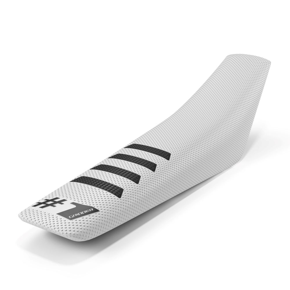 Universal seat cover Onegripper - Ribbed white and black