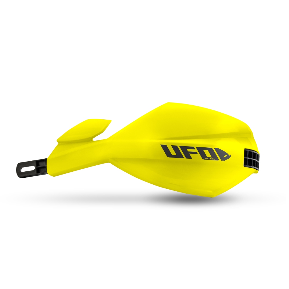 Pair of full-wrap handguards UFO MUGAN for 28.6 mm handlebars yellow Pair of full-wrap handguards UFO MUGAN for 28.6 mm handlebars yellow