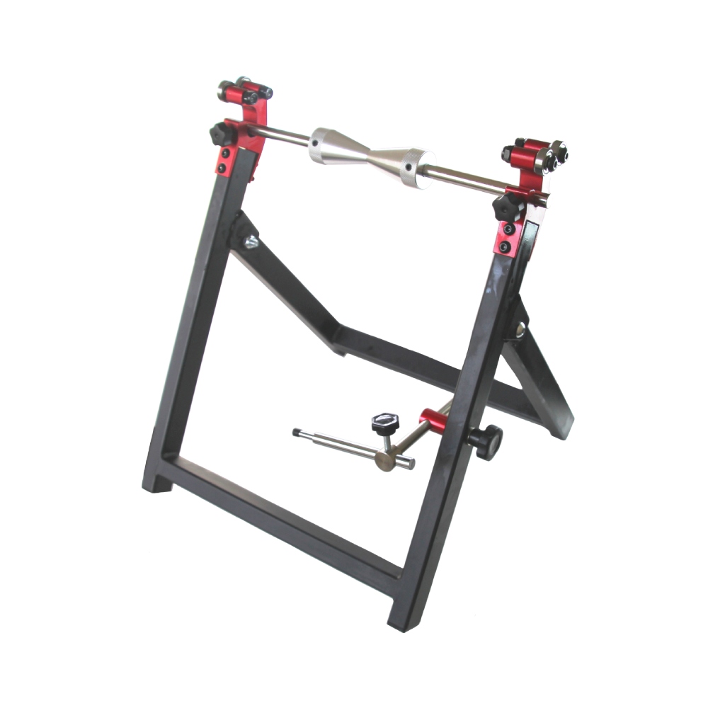 Foldable wheel truing stand