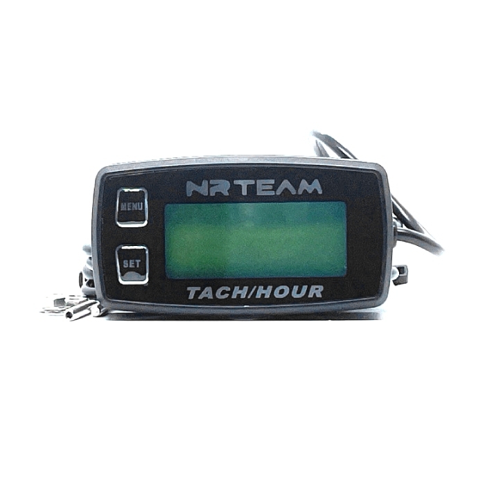 Universal inductive hour meter and tachometer black STRZC