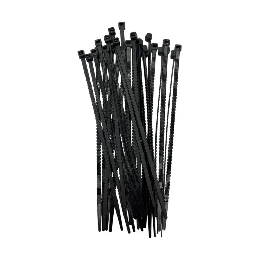 Reusable nylon zip ties NRTeam 4,6 x 200 mm black