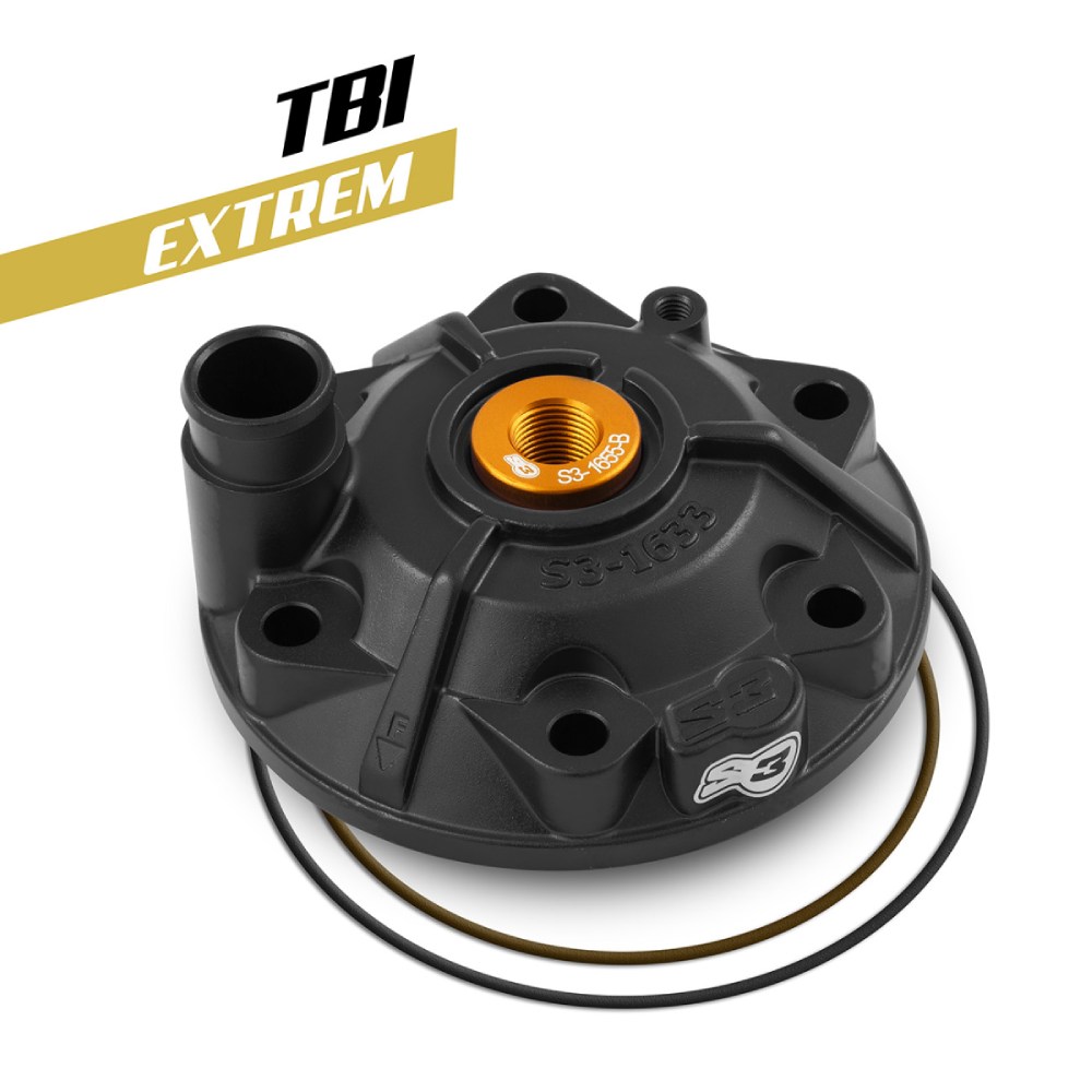 Cylinder head S3 KTM 300 SX (23-27) - Extreme black XTR-163-300-B